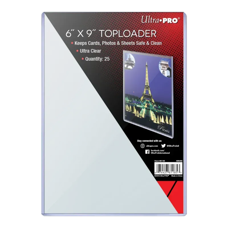 Ultra Pro 6"x 9" Toploader (Oversized Cards) 25 Stück
