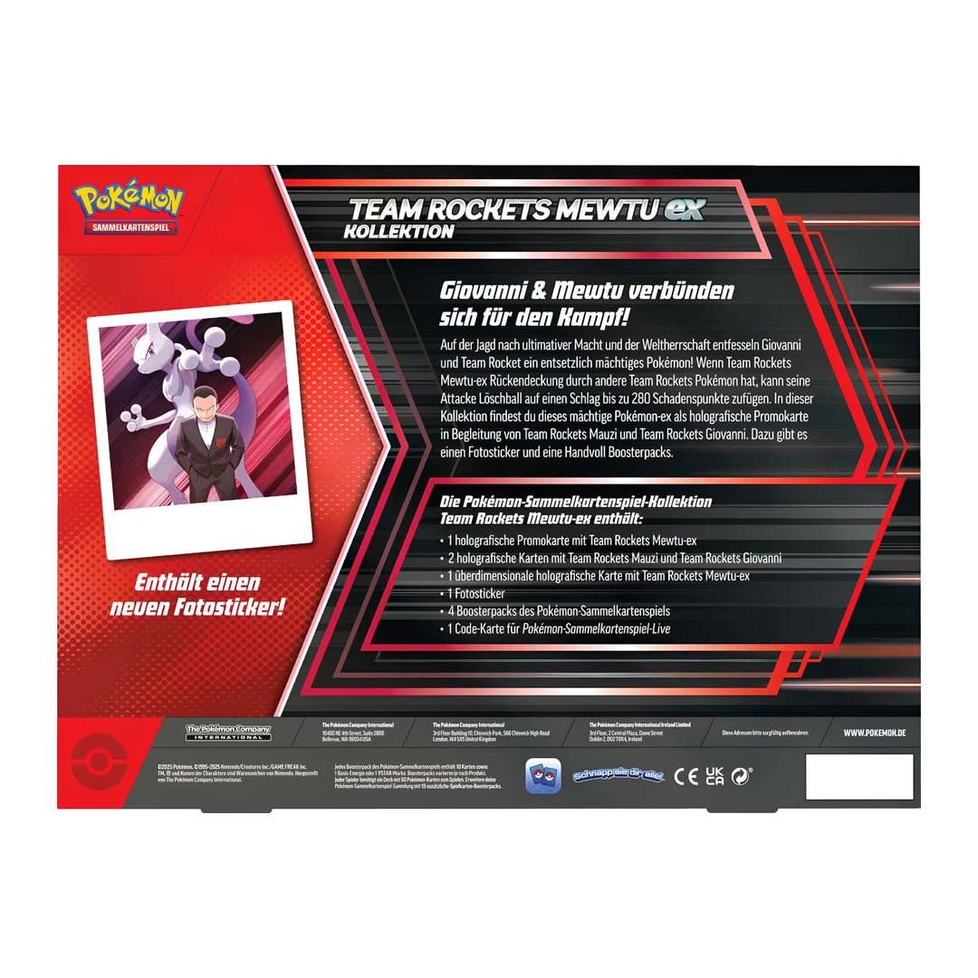 Pokemon Team Rockets Mewtu-ex Kollektion (DE)
