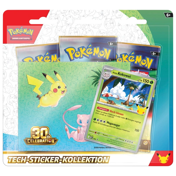 Pokemon 30 Jahre Edition Tech-Sticker-Kollektion (Alola-Kokowei) (DE)