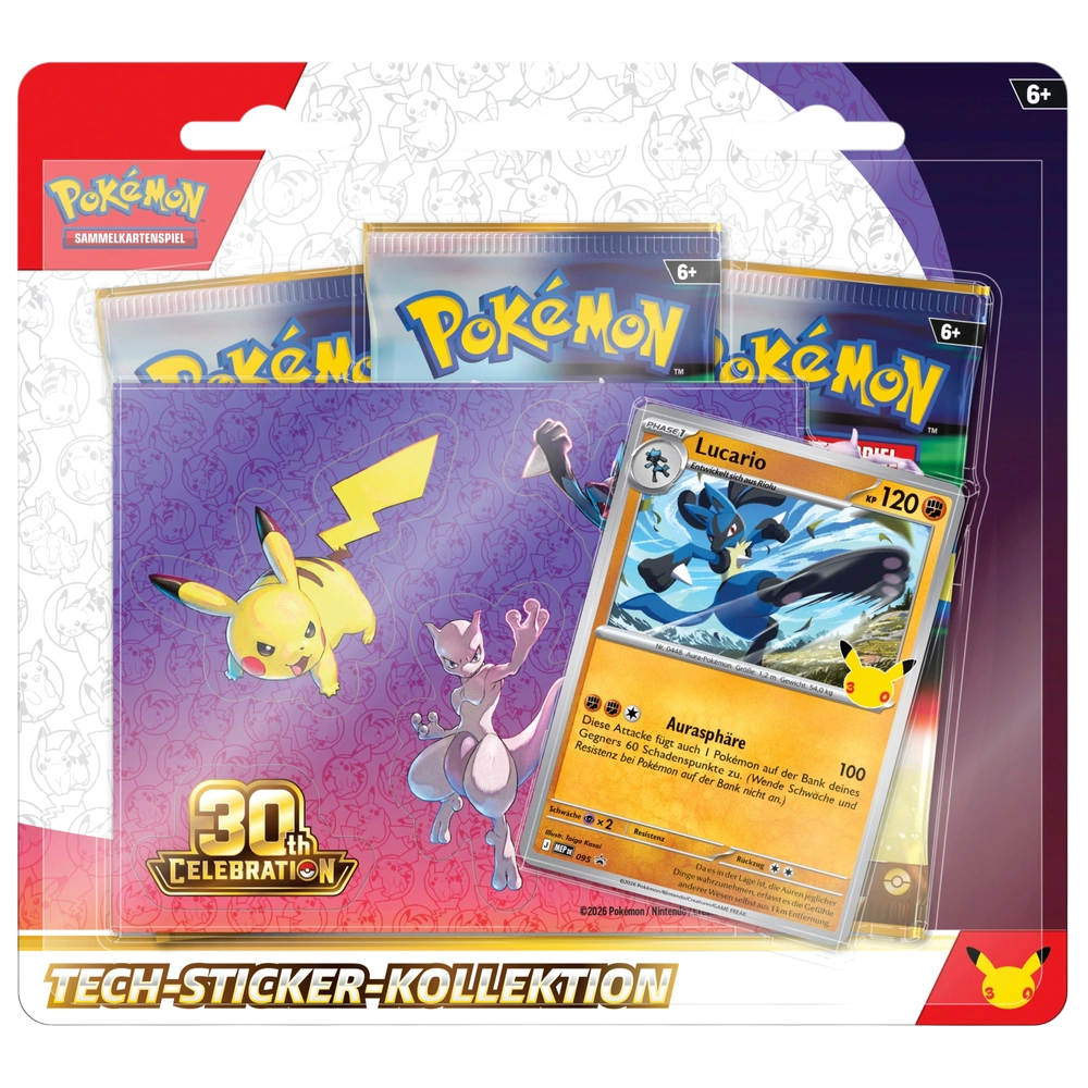 Pokemon 30 Jahre Edition Tech-Sticker-Kollektion (Lucario) (DE)