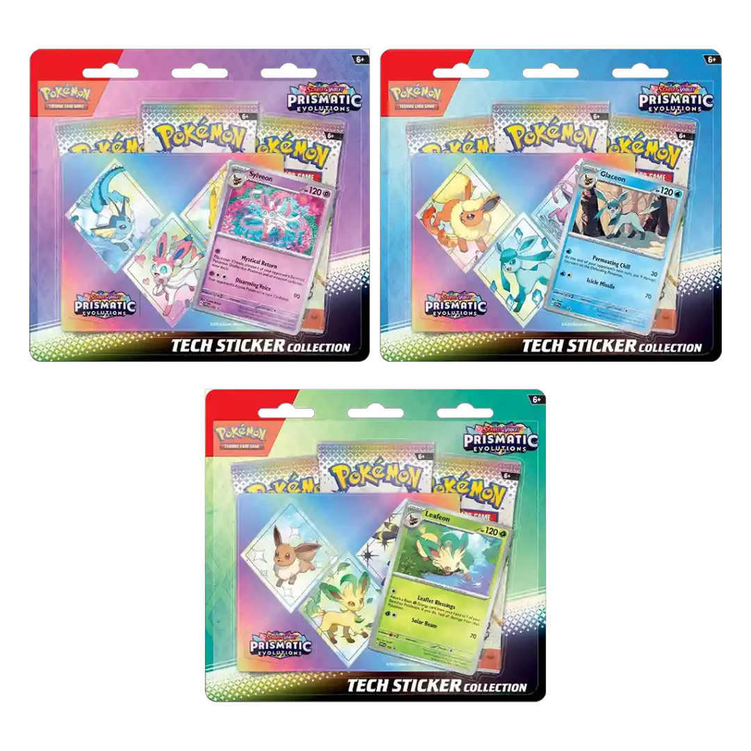Pokemon Prismatic Evolutions Tech Sticker Collection (EN)