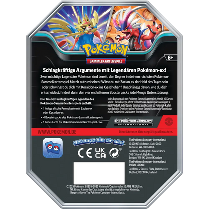 Pokemon Schlagkräftige Legenden Tin Box (Zacian ex) (DE)