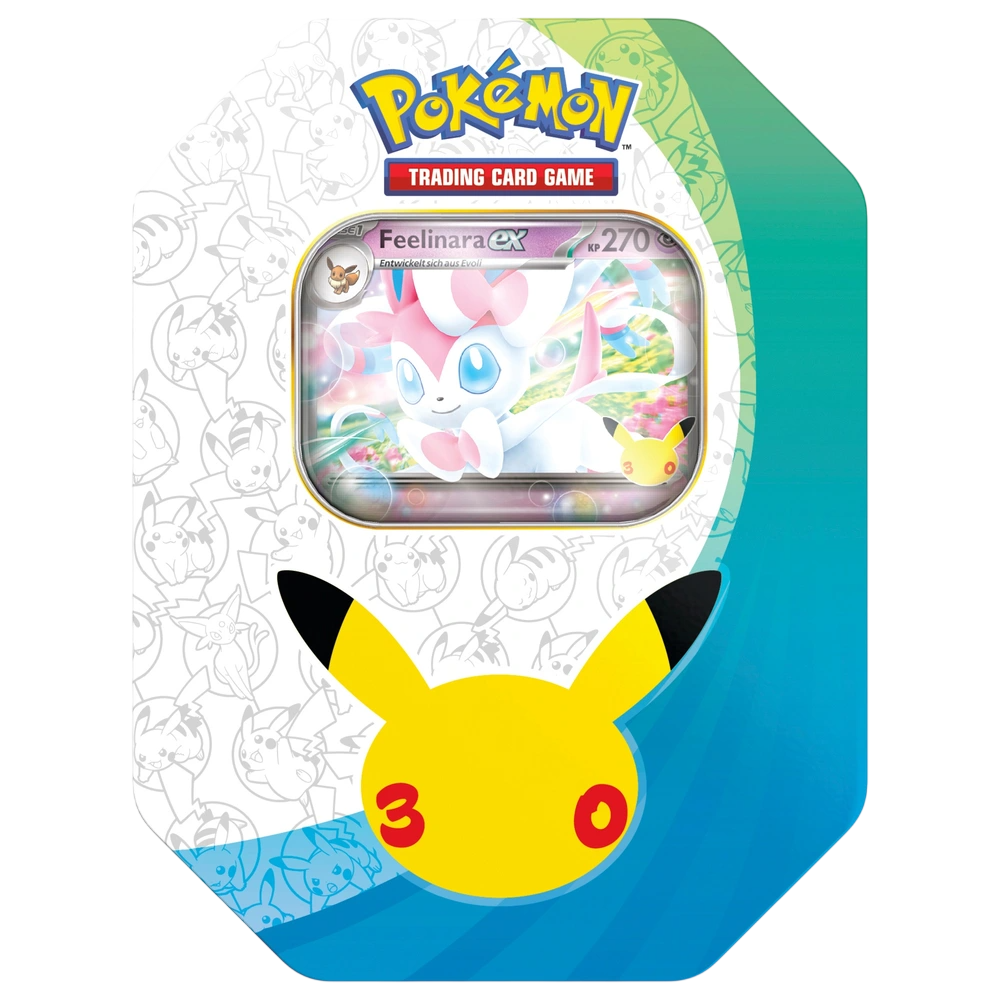 Pokemon 30 Jahre Edition Feelinara-ex & Mega-Zeraora-ex Tin Box Bundle (DE)